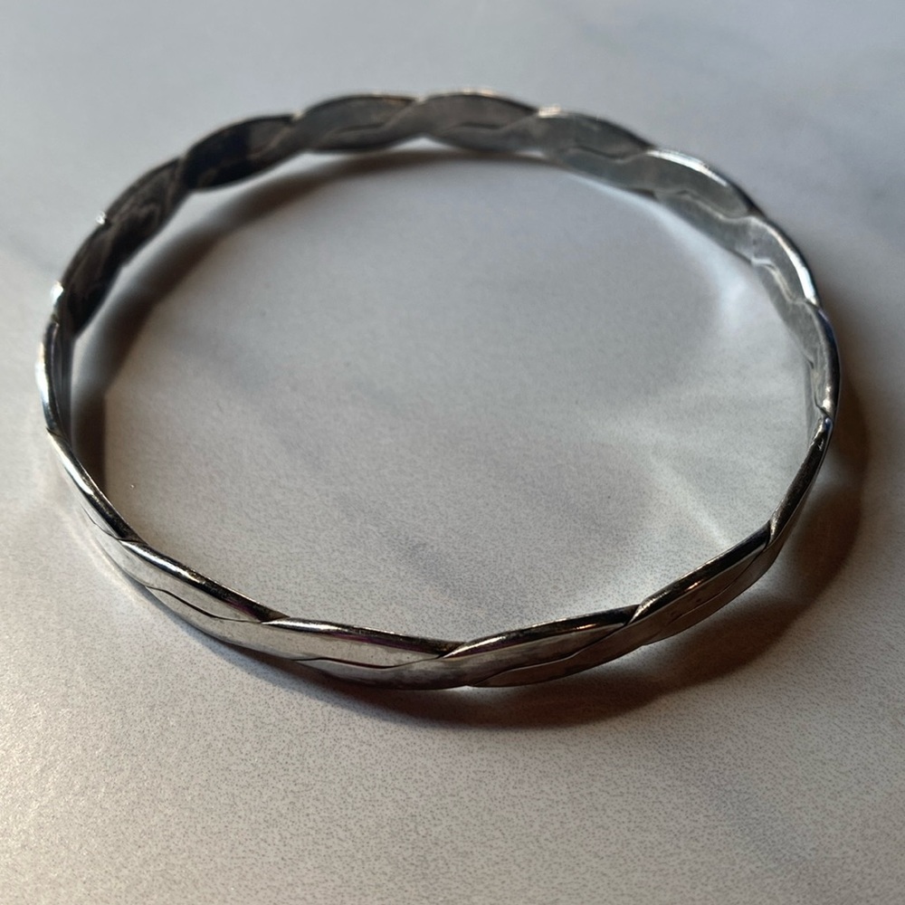 Twisted sterling silver bracelet bangle‎ 925